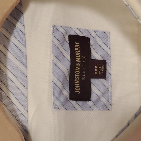 Johnston & Murphy 3XL White Long Sleeve Button Down - Picture 1 of 9